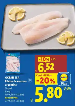 Lidl OCEAN SEA Filetes de merluza argentina oferta