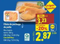 Lidl Filete de pechuga de pollo oferta