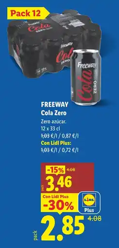 Lidl FREEWAY Cola Zero oferta