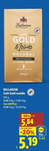 Lidl BELLAROM Café Gold molido oferta