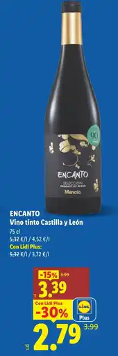 Lidl ENCANTO Vino tinto Castilla y León oferta