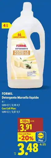 Lidl FORMIL Detergente Marsella líquido oferta