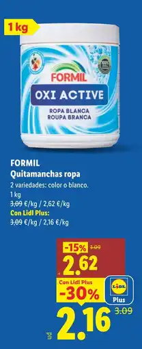 Lidl FORMIL Quitamanchas ropa oferta