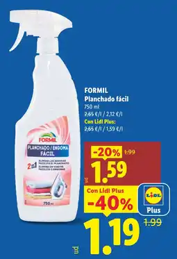 Lidl FORMIL Planchado fácil oferta