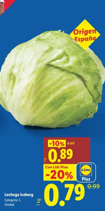Lidl Lechuga iceberg oferta