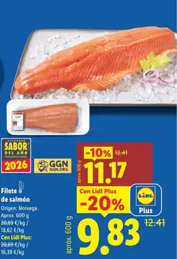 Lidl Filete de salmón oferta
