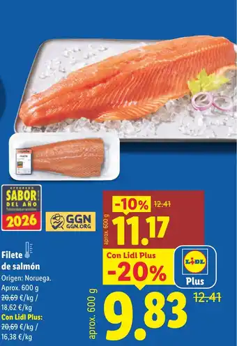 Lidl Filete de salmón oferta