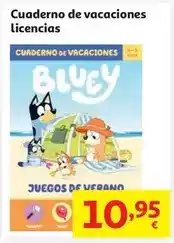 Alcampo Bluey - cuaderno de vacaciones licencias oferta