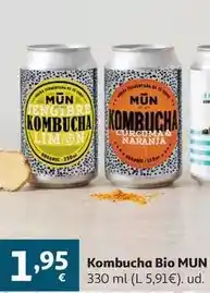 Alcampo Kombucha curcuma bio mun lata 330 ml oferta