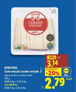 Lidl RONCERO Cuña mezcla curado cortado oferta