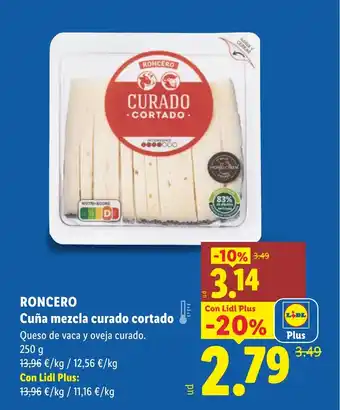 Lidl RONCERO Cuña mezcla curado cortado oferta