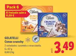 Lidl GELATELLI Conos crunchy oferta
