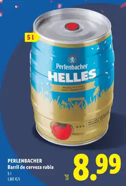 Lidl PERLENBACHER Barril de cerveza rubia oferta