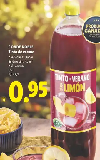 Lidl CONDE NOBLE Tinto de verano oferta