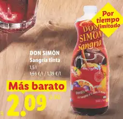 Lidl DON SIMÓN Sangría tinta oferta