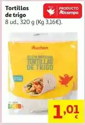 Alcampo Auchan - tortillas de trigo oferta