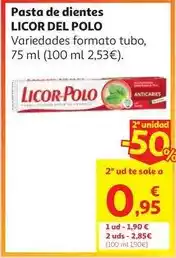 Alcampo Crema dental licor del polo junior 1-6 50 ml oferta