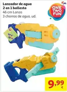Alcampo One two fun - lanzador de agua 2 en 1 ballesta oferta
