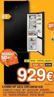 Expert Aeg - combi cristal negro nf orc8m361ee oferta