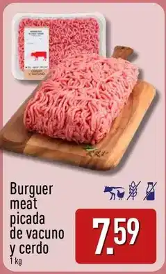ALDI Burguer meat picada de vacuno y cerdo oferta