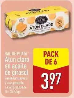 ALDI Sal de plata - atun claro en aceite de girasol oferta