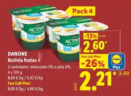 Lidl DANONE Activia frutas oferta