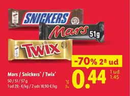 Lidl Mars / Snickers/ Twix oferta