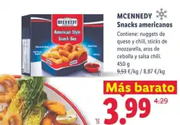 Lidl MCENNEDY Snacks americanos oferta