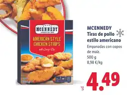 Lidl MCENNEDY Tiras de pollo estilo americano oferta