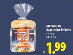 Lidl MCENNEDY Bagels tipo brioche oferta
