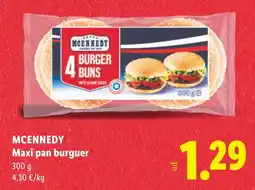 Lidl MCENNEDY Maxi pan burguer oferta