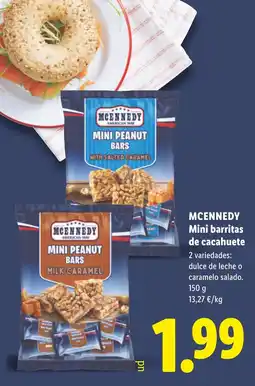 Lidl MCENNEDY Mini barritas de cacahuete oferta