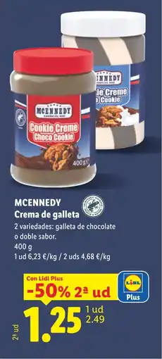 Lidl MCENNEDY Crema de galleta oferta