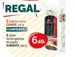 Condis SUBIRATS 1 sobre de llonganissa de pagès oferta