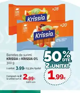 Condis KRISSIA Barretes de surimi oferta
