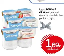 Condis DANONE ORIGINAL Iogurt natural ensucrat o amb fruites oferta