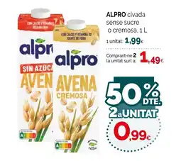 Condis ALPRO civada sense sucre o cremosa oferta