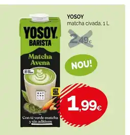 Condis YOSOY matcha civada oferta