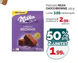 Condis MILKA Pastissets choco brownie oferta