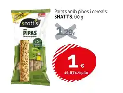 Condis SNATT'S Palets amb pipes i cereals oferta