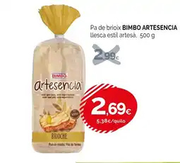 Condis BIMBO Pa de brioix llesca estil artesà oferta