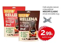 Condis NESCAFÉ CLASSIC Cafè soluble natural o descafeinat envàs reciclable oferta