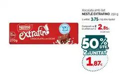Condis NESTLÉ EXTRAFINO Xocolata amb llet oferta