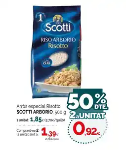 Condis SCOTTI ARBORIO Arròs especial Risotto oferta