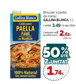 Condis GALLINA BLANCA Brou per a paella de marisc oferta
