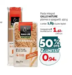 Condis GALLO Pasta integral oferta