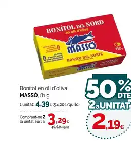 Condis MASSÓ Bonítol en oli d'oliva oferta