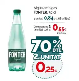 Condis FONTER Aigua amb gas oferta
