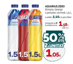 Condis AQUARIUS ZERO Llimona, taronja o préssec vermell oferta