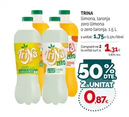 Condis TRINA Llimona, taronja zero llimona o zero taronja oferta
